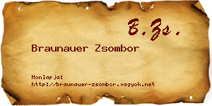 Braunauer Zsombor névjegykártya